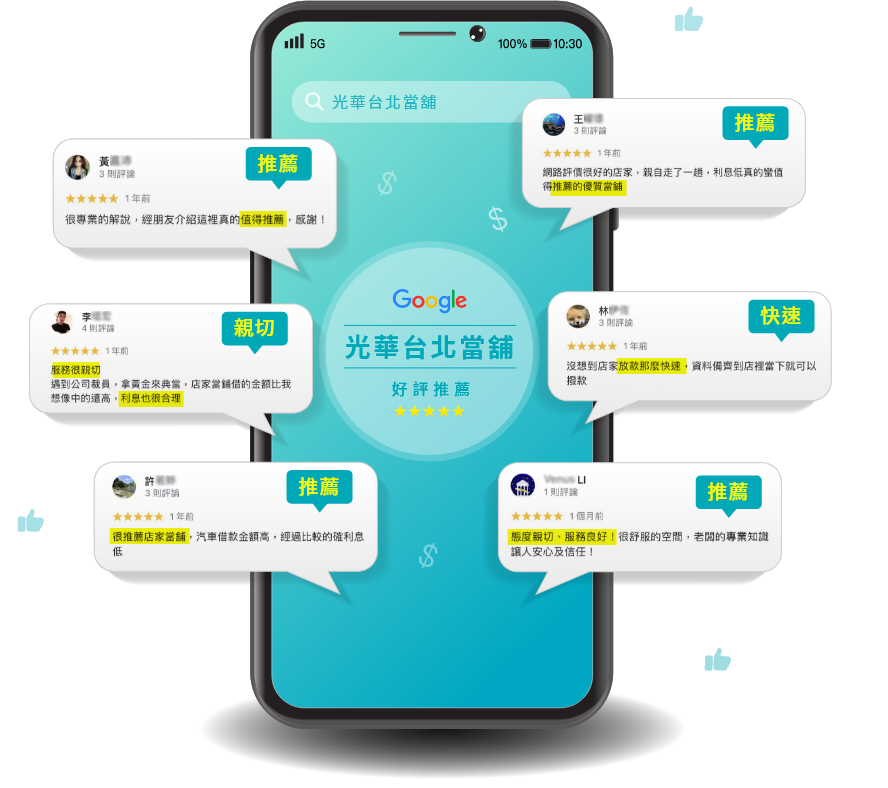 光華台北當舖好評推薦 